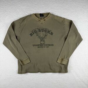 Vintage Points North Cabella Men’s Hunting Eagle Knit Thermal Long Sleeve Size L